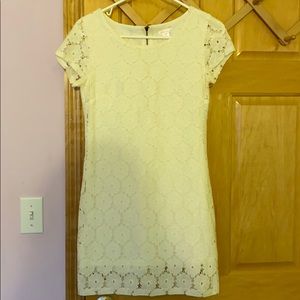 Ivory floral lace dress